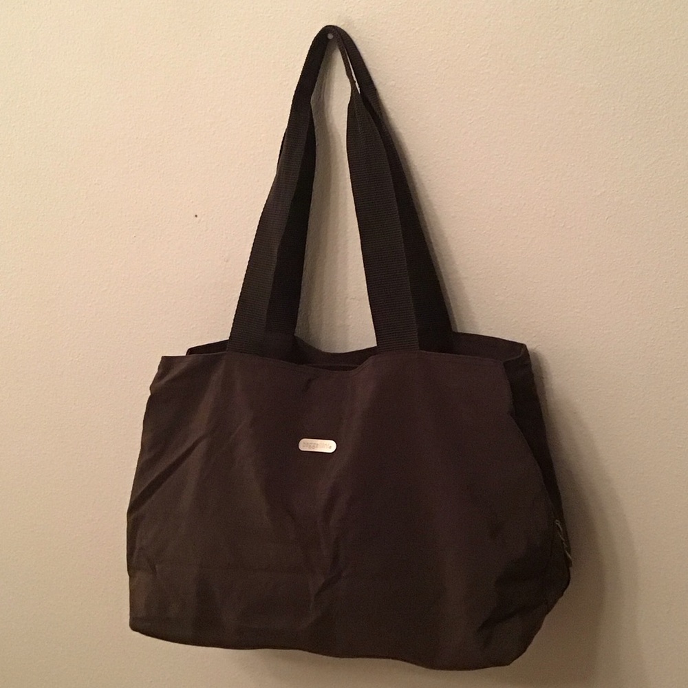 ✔️Baggallini Brown Larger 3 Section Tote Bag, EUC